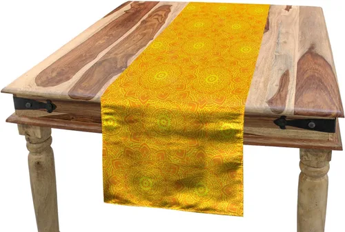 Vista 20 de Lunarable Camino de mesa tropical y manteles individuales, acuarela tucán loro flamenco piñas y flores silvestres sobre rombo, juego para decoración