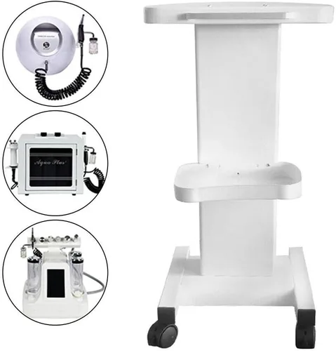 Vista 2 de Carrito móvil de salón y spa con bandejas, carrito profesional de belleza rodante con ruedas, organizador esteticista y almacenamiento