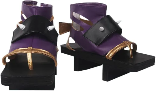 Vista 4 de Game Genshin Impact - Zapatos de cosplay Arataki Itto - Zapatos de cosplay para fiesta de Halloween, uso diario, ocio, botas casuales
