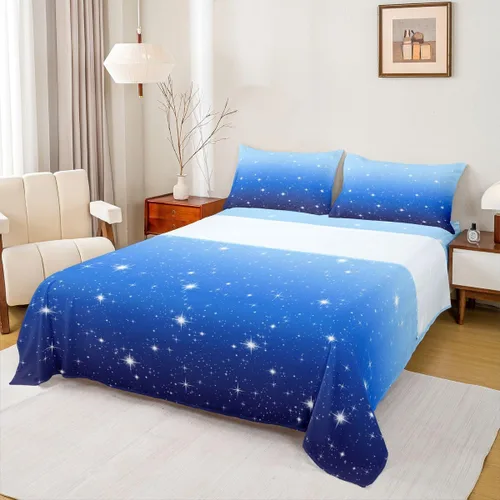 Vista 27 de Juego de sábana bajera ajustable de teñido anudado para niñas, juego de ropa de cama con diseño de arco iris degradado de arcoíris, lindo juego