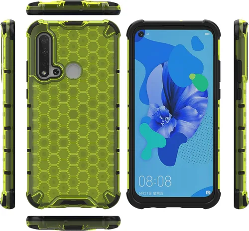 Vista 103 de Pzwoxukhov Funda compatible con Huawei Nova 3i, compatible con Huawei P Smart+ 2018 Honeycomb Anti-Drop Shock-Absorbing Case Negro