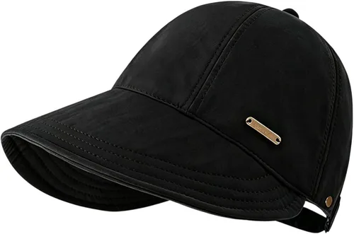Vista 7 de Sombreros de visera ancha para mujer, sombrero de sol UPF 50+ para viajes Beige