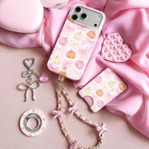 Vista 270 de VELVET CAVIAR Funda para iPhone 15, compatible con MagSafe, probada contra caídas de 10 pies, fundas protectoras de diseño, leopardo color rosa