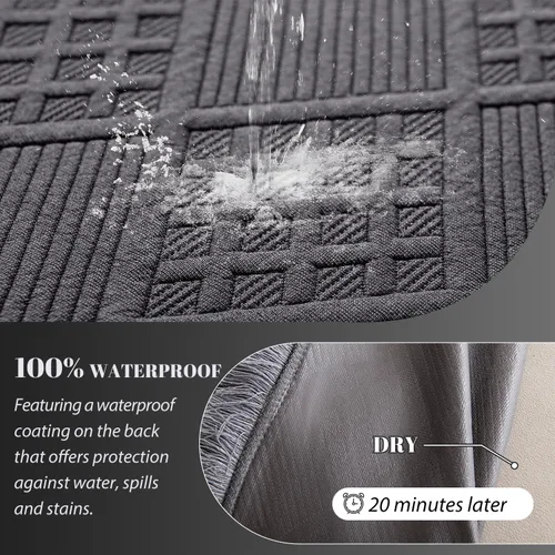 Vista 2 de Fundas Impermeables para Sofá Seccional Funda de Sofá Seccional Forma de L Fundas de Sofá Esquinero Manta para Perros Mascotas Lavable Jacquard Gris