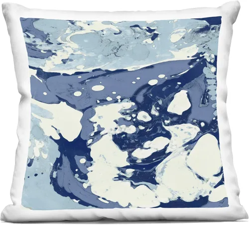 Vista 13 de Stupell Industries Liz Jardine - Cojín abstracto con diseño de geoda de ágata, 18 x 18 pulgadas, color azul