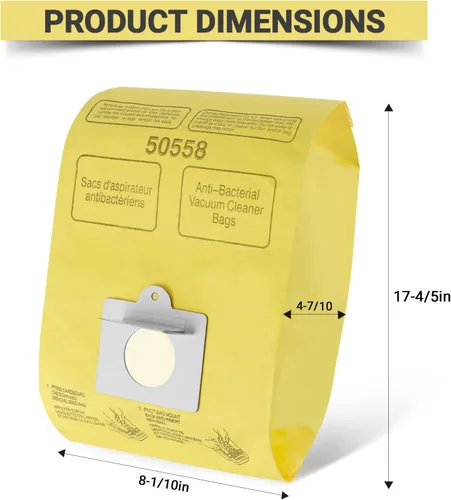 Vista 7 de Bolsas para aspiradora Kenmore Canister Tipo C/Q 50555 50557 50558 y Tipo C-5, 10 unidades de Improvedhand