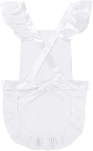 Vista 6 de Winying 3 piezas para hombre Sissy French Maid Cosplay Costume Crossdress Turn-Down Collar Puff Sleeve Dress Outfits