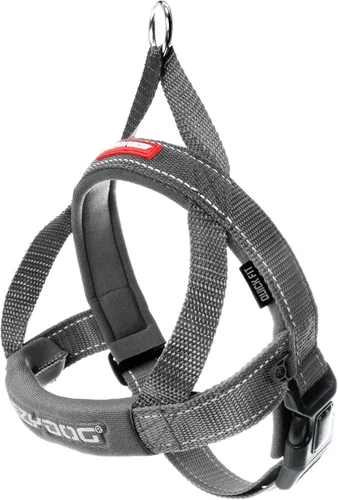 Vista 21 de Arnés ajustable para perro de EzyDog, XXS, Negro Fast One-Click Buckle, Adjustable Fit, Strong Reinforced Materials, Reflective Stitching, No Pull