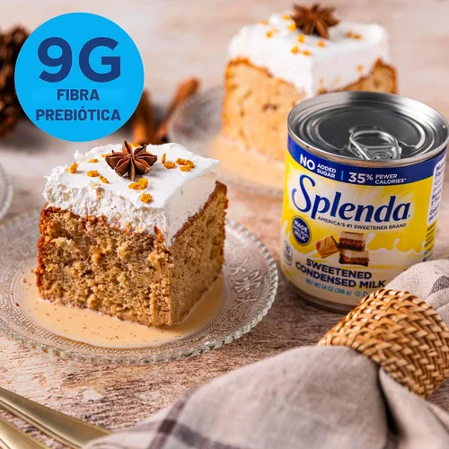 Vista 3 de SPLENDA Leche condensada endulzada reducida en calorías, sin azúcar añadida, lata de 14 onzas