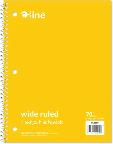 Vista 10 de Cuaderno de 1 materia, rayas anchas, negro, caja de 24 (22041-CT)