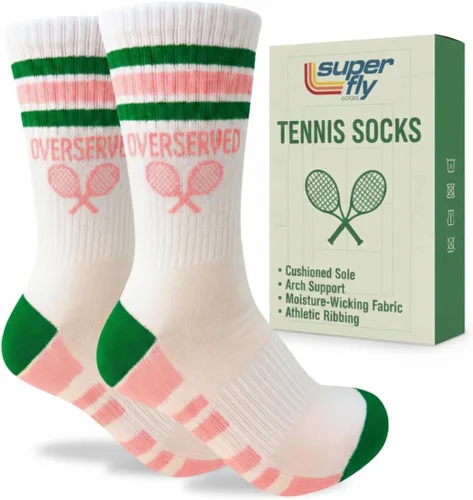 Vista 13 de Calcetines de rendimiento Super Fly Goods para hombres y mujeres, calcetines atléticos novedosos unisex para deportes, golf, tenis, pickleball, yoga