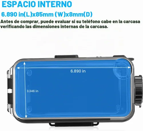 Vista 6 de Carcasa impermeable para teléfono de Sea Frogs compatible con iPhone y Android