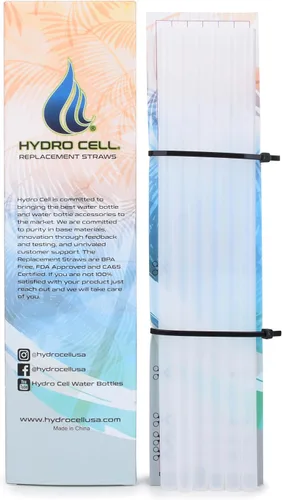 Vista 2 de HYDRO CELL - Paquete de 6 popotes de boca ancha reutilizables/de repuesto