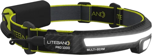 Vista 8 de OPTIMAL VENTURES LITEBAND PRO - Linterna frontal LED recargable multihaz, 1000 lúmenes, haz ancho de 210° + punto enfocado, compatible con casco