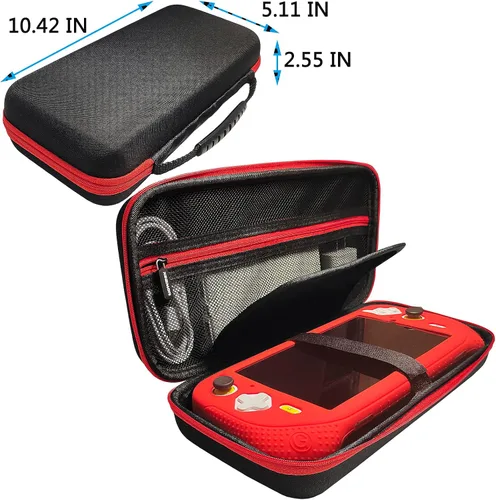 Vista 2 de Funda de silicona y funda de transporte compatible con Logitech G Cloud Gaming de mano, protector de pantalla para accesorios de consola Logitech G