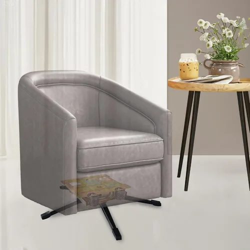 Vista 7 de Base reclinable de repuesto de 24 pulgadas con placa giratoria 360 inclinada de 5 patas con tapas para accesorios de sofá y silla