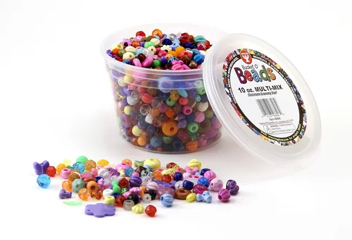 Vista 6 de Hygloss Productos Bucket O'Beads con Hilo-4 oz Multi-Mix, Contenedor (con Elástico, (6826)