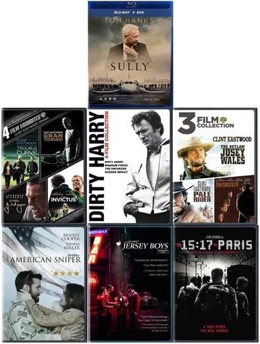 Vista 2 de Clint Eastwood 15-Movie Actor & Director DVD Collection 1517 to ParisSullyTrouble with CurveAmerican SniperJersey BoysJ. EdgarInvictusGran