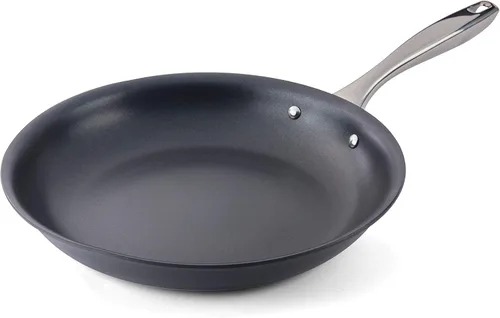 Vista 7 de CUISIPRO Sartén de acero inoxidable anodizado duro de fácil liberación, 2.25qt/9.5" diam