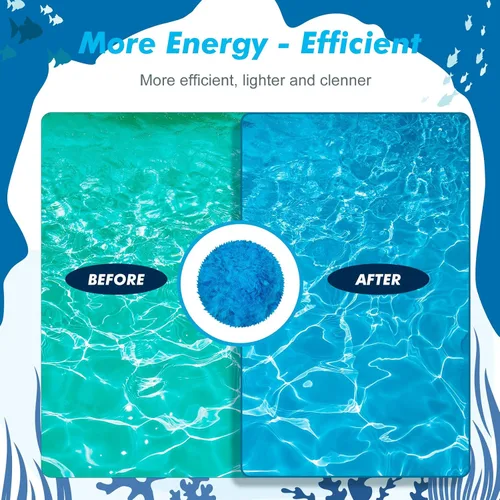Vista 5 de Zubebe Filtro de piscina de 4.6 libras, medios de filtro de fibra para piscina, filtros de arena y centro de baño, bañeras, spas, acuarios, suciedad