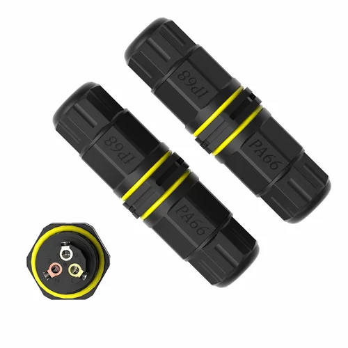 Vista 7 de Caja de conexiones IP68 de 3 vías para exteriores, impermeable, conector de cable eléctrico M16 para cables de 3 pines para rango de cable