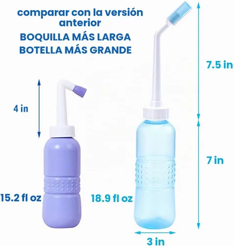 Vista 2 de Pulverizador de bidé portátil - Botella de bidé grande 560 ML