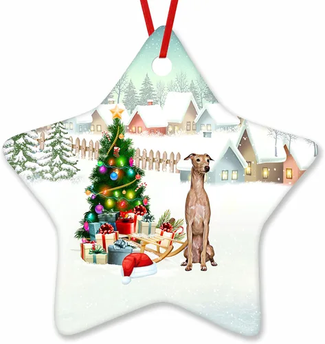 Vista 40 de Prezzy Airedale Terrier - Adorno para decoración de árbol de Navidad, regalos lindos para amantes de los perros, para familiares y amigos, nuevo