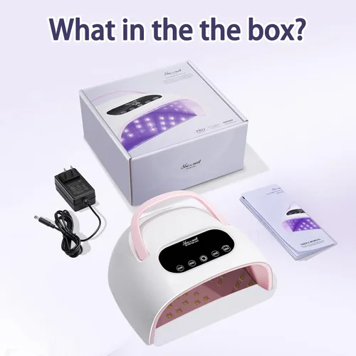 Vista 8 de Lámpara de uñas LED UV, lámpara profesional de uñas de gel de alto vatio con sensor inteligente, secado rápido, 4 temporizadores, secadora