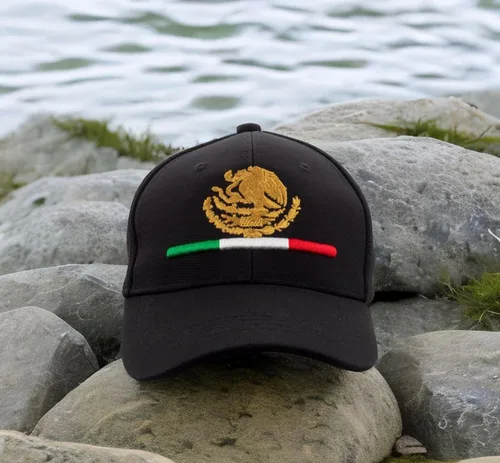 Vista 3 de Sombreros de México para hombre Hecho en Mexico Eagle Gorras De Mexico Gorra bordada