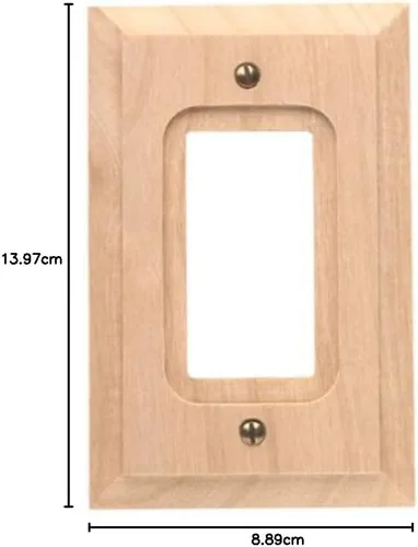 Vista 4 de Amerelle Baker Single Rocker Placa de pared de madera sin terminar