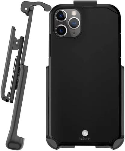 Vista 2 de BELTRON Funda con clip para cinturón para iPhone 11 Pro, funda híbrida delgada de protección de cuerpo completo resistente y funda de clip