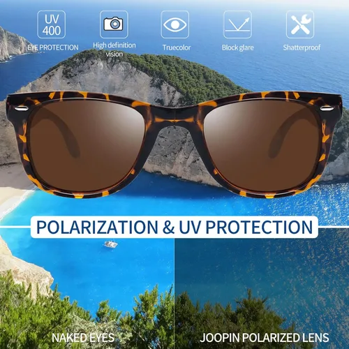 Vista 4 de Joopin Gafas de sol cuadradas polarizadas con protección UV para hombre y mujer