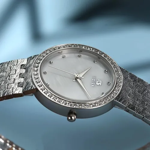 Vista 6 de Relojes para mujer, reloj de enfermera, impermeable, para mujer, pulsera de muñeca, simple, dorado, elegante, impermeable, reloj de cuarzo