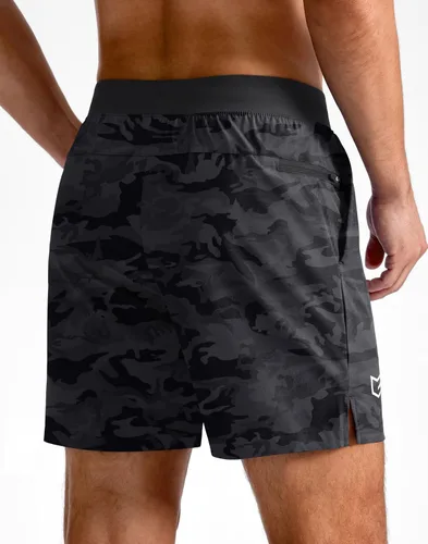 Vista 2 de G Gradual Pantalones cortos deportivos para correr para hombre de 7/5/9 pulgadas, bolsillo con cremallera, ligeros, para entrenamiento, gimnasio