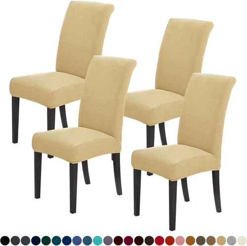 Vista 84 de Joccun - Juego de 2 fundas para sillas de comedor, fundas elásticas para sillas de comedor, fundas de asiento para sillas de comedor, funda de Negro