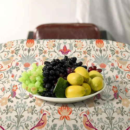 Vista 339 de Mantel Floral Retro de Pájaros, Diseño Original Bohemio William Morris Estampado Cubierta de Mesa para Hogar Picnic Fiesta Comedor Cocina William
