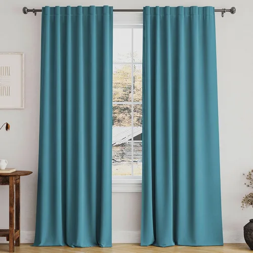 Vista 35 de Turquoize Cortinas Opacas con Aislamiento Térmico Paneles de Tratamiento de Ventanas con Bolsillo para Barra Paneles de Ventana para Ventanas
