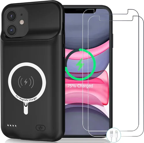 Vista 10 de Funda de batería para iPhone 8/7/6S/6/SE 2020/SE 3, 10000mAh Funda protectora de carga portátil recargable compatible con iPhone 8/7/6S/6/SE 2020/SE