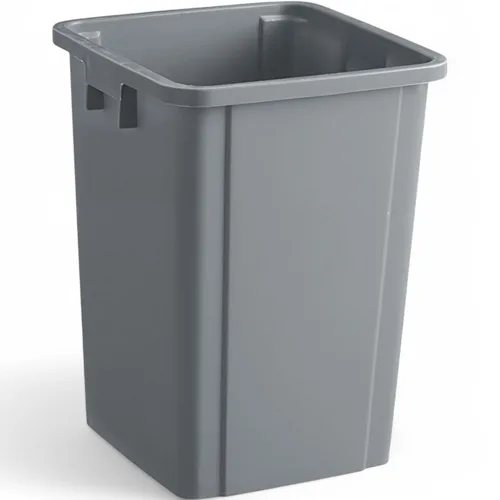 Vista 9 de Cubo de basura cuadrado negro de 19 galones, plástico de grado comercial, fácil limpieza, ideal para el hogar y la oficina