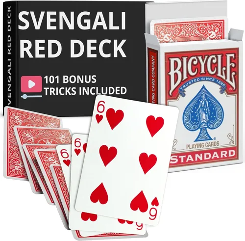 Vista 41 de Ted's Sterling Magic Precision Red Rider Back Bicycle Mazo Svengali con Instrucciones para 100+ Trucos (2 de Tréboles)