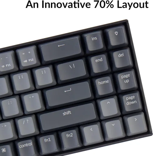 Vista 6 de Keychron K14 70% Layout 72 teclas Bluetooth inalámbricoUSB teclado mecánico para juegos para Mac con interruptor marrón Gateron G