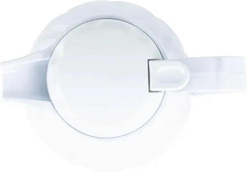 Vista 13 de Restaurantware Paquete de 10 jarras térmicas de plástico de 20 onzas con mango ergonómico, cafetera blanca con boquilla sin goteo, para catering