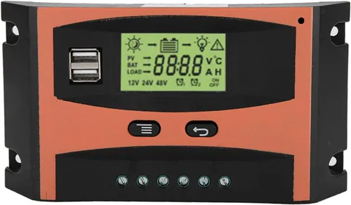 Vista 11 de Fydun Controlador MPPT simplificado Placa de circuito PCB Regulador de panel solar 12V/24V Pantalla LCD Controlador automático de batería Naranja