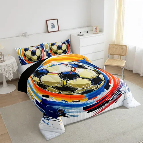 Vista 146 de Juego de ropa de cama de baloncesto para niños y adolescentes, juego de edredón deportivo para niños, tamaño matrimonial, suave, ligero, decoración