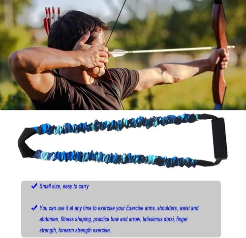 Vista 2 de FOSER Banda de tiro con arco abierto Entrenador de resistencia de brazo Entrenamiento de fuerza de brazo Tensor de entrenamiento de arco Máquina