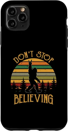 Vista 13 de Don't Stop Believing Bigfoot Rock And Roll Sasquatch Case for iPhone 16