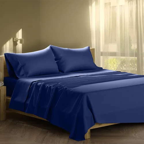 Vista 12 de XOOX Linen Juego de Sábanas de Algodón 100% Twin - Sábanas de Algodón de 500 Thread Count Tamaño Twin, Extra Suaves, Tejido Satén, Sábanas