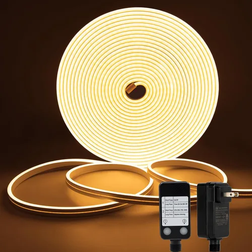 Vista 8 de DBFAIRY Luz de Cuerda de Neón Inteligente, 16.4 Pies Luces de Cuerda de Neón RGB que Cambian de Color IC con Aplicación Remota Sincronización