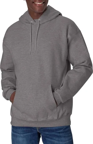 Vista 12 de Hanes Sudadera con capucha de forro polar pesado para hombre, sudadera de algodón para hombre Negro