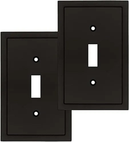 Vista 34 de Henne Bery Placa decorativa de pared con borde moderno, tapa de tomacorriente para cubrir enchufe, aleación de zinc maciza duradera